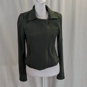 Tart Collections Size Small Forest Green Crossover Zip Top or Jacket